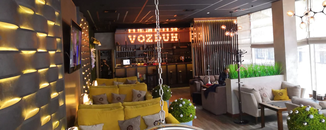 Кальянная Vozduh - Портфолио Decorazza